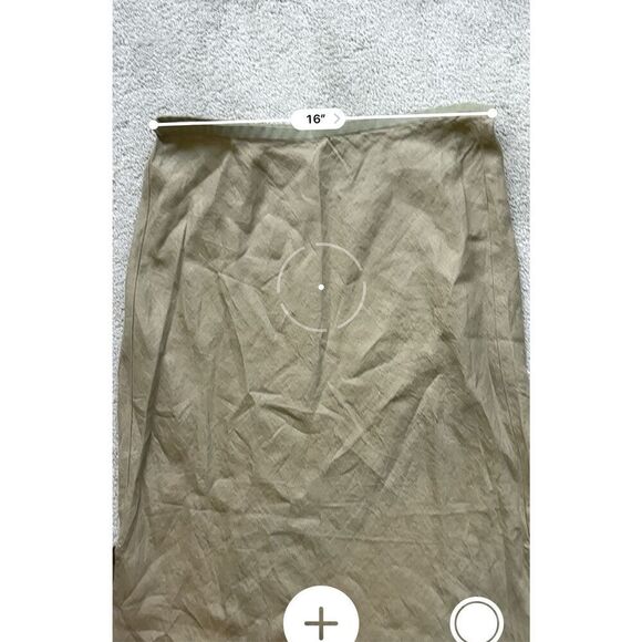 NWOT J Crew Gywneth linen slip skirt in green khaki, Med $118 A56 - Picture 4 of 8